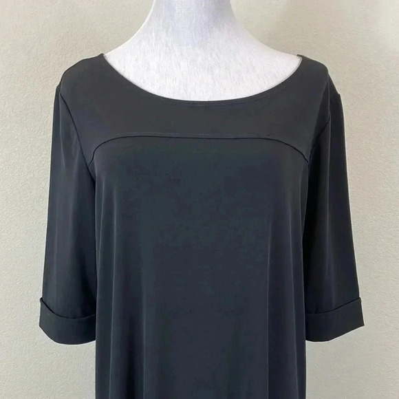 Clara Sun Woo black 3/4 sleeve mini dress size medium - Picture 3 of 9